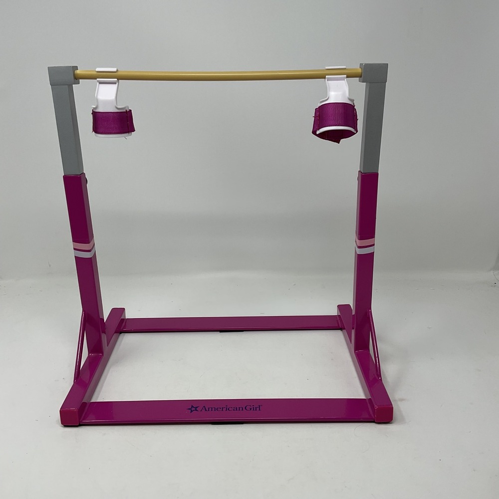 American Girl Doll Gymnastics Training Bar Adjustable Magenta Silver 18" Doll